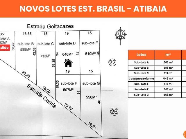 #TER-100 - Terreno para Venda em Atibaia - SP - 1